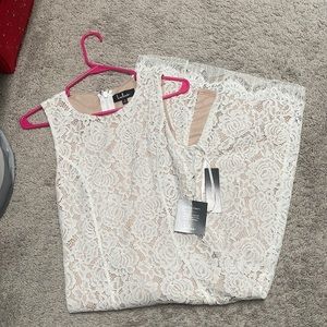 Lulus white lace dress